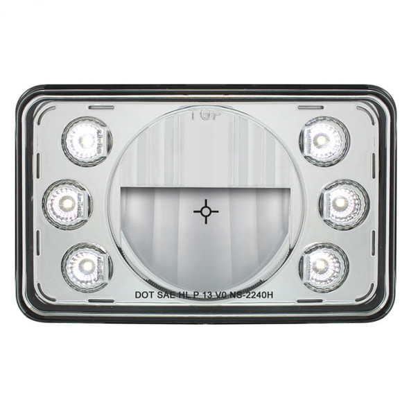 Rectangular LED High Beam Headlight Crystal Projection 4