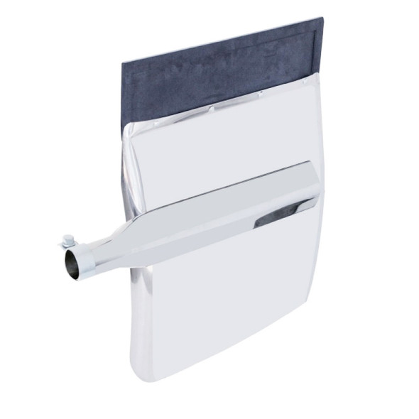 VEVOR Stainless Steel Quarter Fenders For Semi Trucks - 24"x24" Pair With Mounting Hardware
