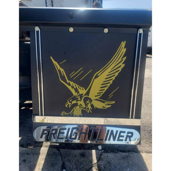 Chrome Bottom Mud Flap Plate With Freightliner Logo By Grand General On Truck