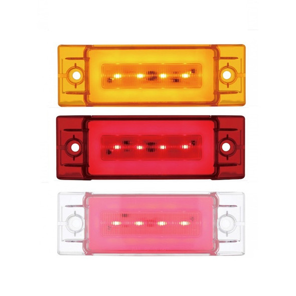 16 LED Large Rectangular Clearance Marker GLO Light Colors