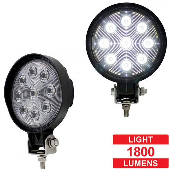 High Power LED Round Work Light Competition Series Slim Profile - Lumens