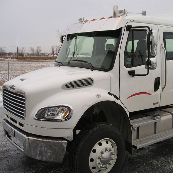 Freightliner Business Class M2 112 Raised Roof Drop Visor Side View
