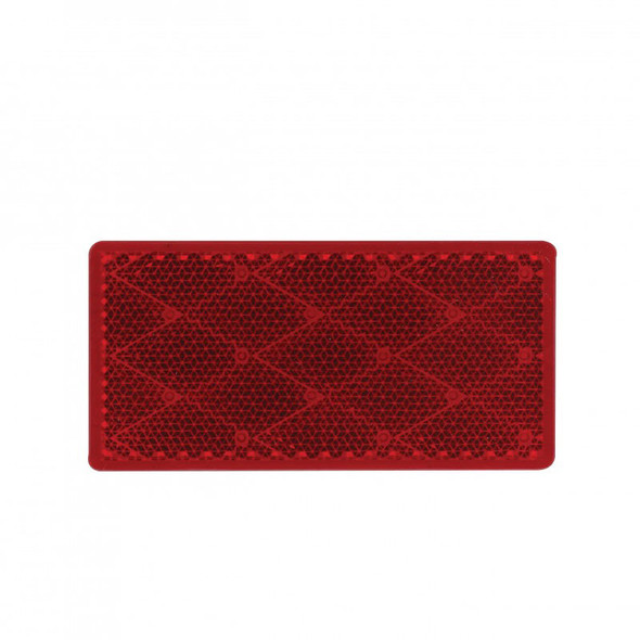 Rectangular Quick Mount Red Reflector Front Rectangular Quick Mount Red Reflector Front