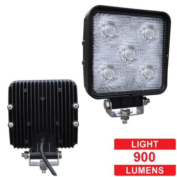 3" x 3" Square Mini 5 Diode LED Spot Work Light - Lumens