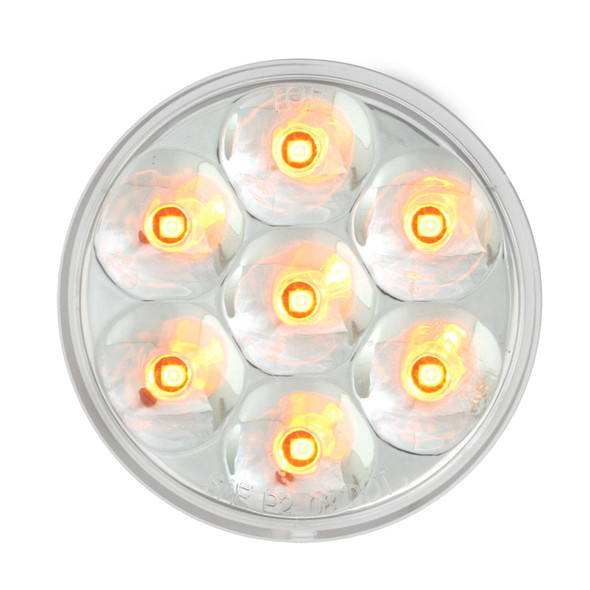Pearl 2" Round Dual Function LED Clearance Marker Light - Amber/Clear