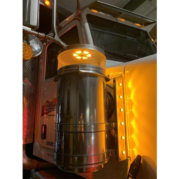 Kenworth W900 15" Donaldson Rear Air Cleaner Light Bar With 2" LEDs