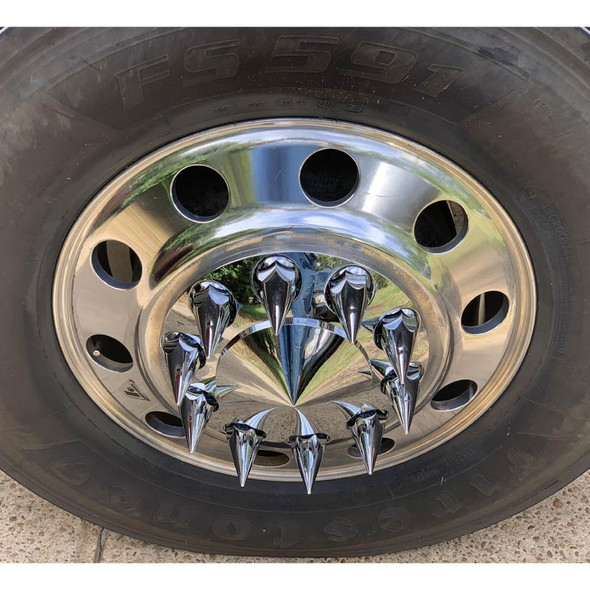 Chrome Rear Axle Wheel Cover w Hubcap & Lug Nut Covers The Gladiator Raney's Truck Parts