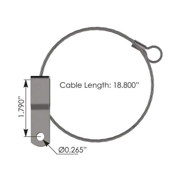 Kenworth Hood Cable K068-844 D46001047 Measurements