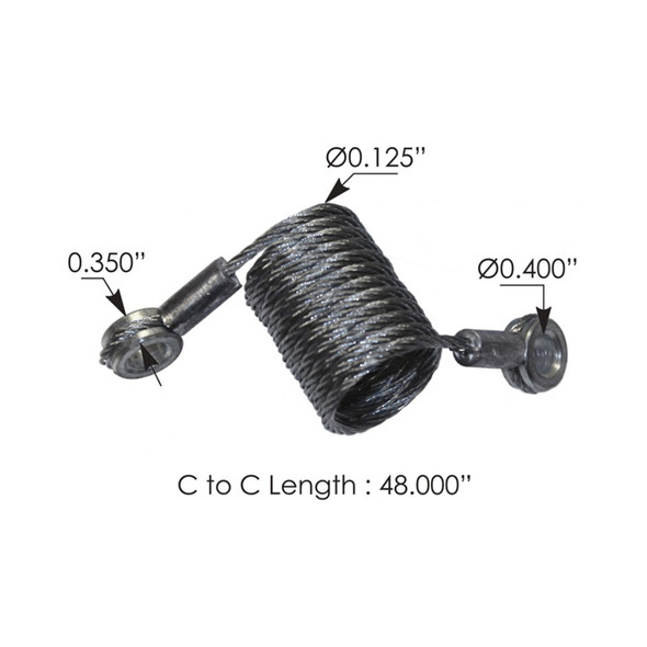 Universal 48" Hood Cable Measurements