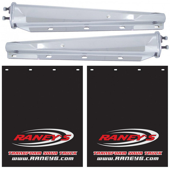 Raney's 30" Heavy Duty Stainless Steel Mud Flap Hanger and Poly Mud Flaps Bundle - Default Raney's 30" Heavy Duty Stainless Steel Mud Flap Hanger and Poly Mud Flaps Bundle - Default
