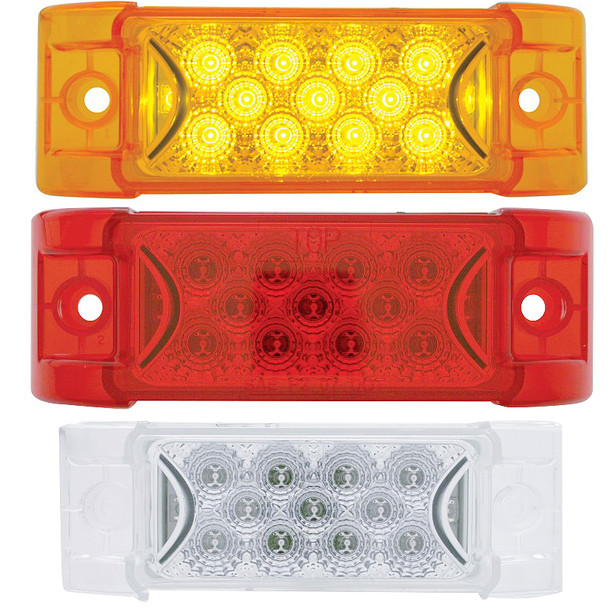 13 LED Rectangular Clearance Marker Light With Reflector - All Styles