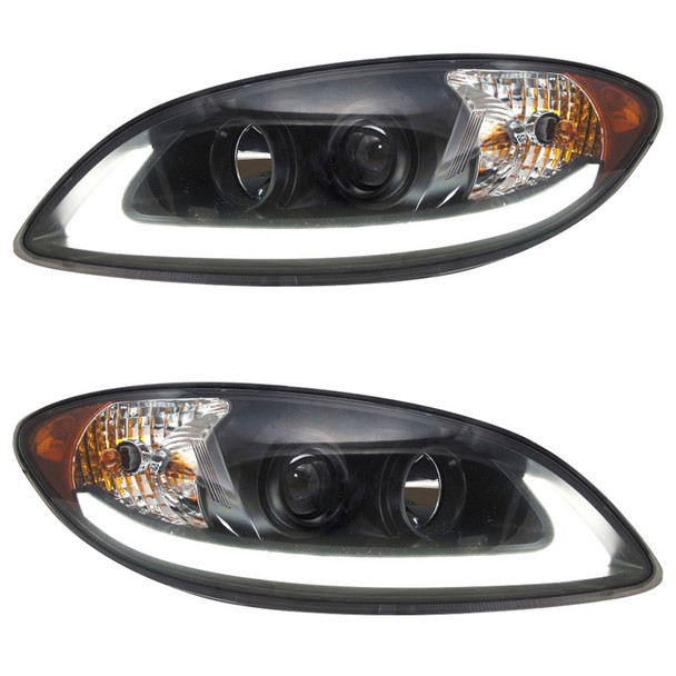 International ProStar Blackout Projector Headlight with LED Light Bar 2008+