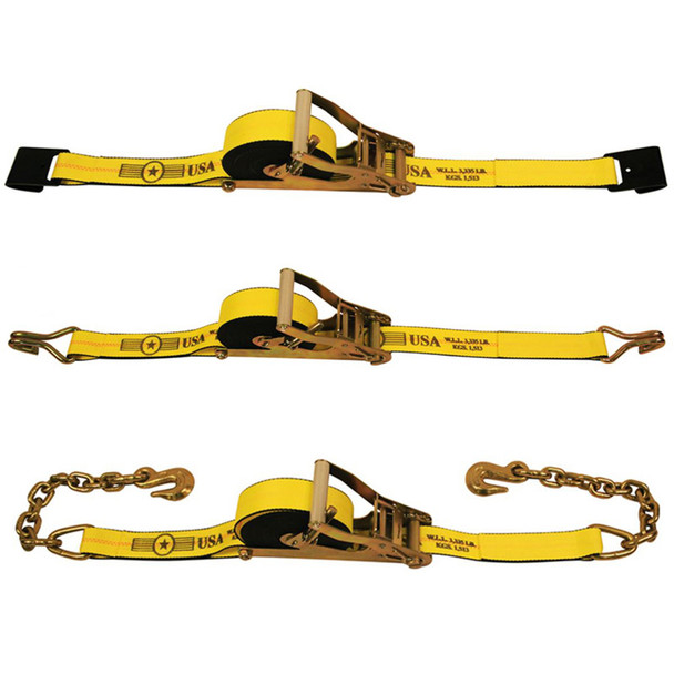 2 x 30' Ratchet Strap with Wire Hooks