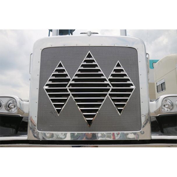 Western Star 49X Stainless Steel Louvered Front Grill - Raney's Truck Parts