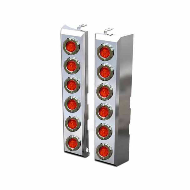 Peterbilt 589 304 Stainless Steel Rear Air Cleaner Light Bar