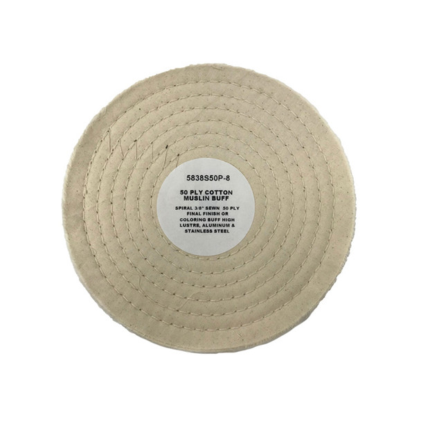 Zephyr® 5838S60P-8 - 8 60-Ply Cotton White Muslin Polishing