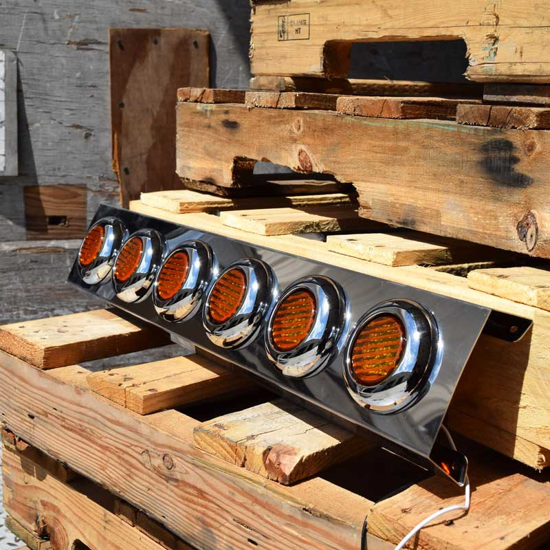 Kenworth W900 15" Donaldson Rear Air Cleaner Light Bar With 2" LEDs