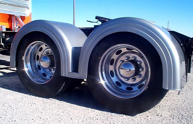 Semi Truck Fiberglass Double Hump Fender Set With Brackets Raney's Truck Parts