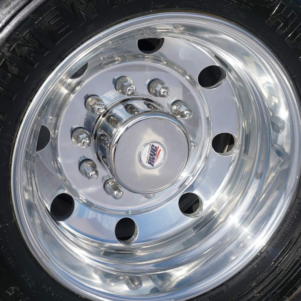 19.5" International TerraStar Stainless Steel Hub Cap & Lug Nut Cover Kit