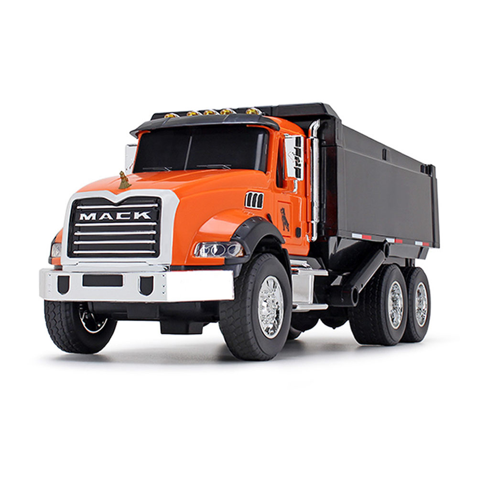 Mack Granite MP Avec Lowboy Komatsu – 1/50 First Gear – Modèle De Collection Métal/plastique