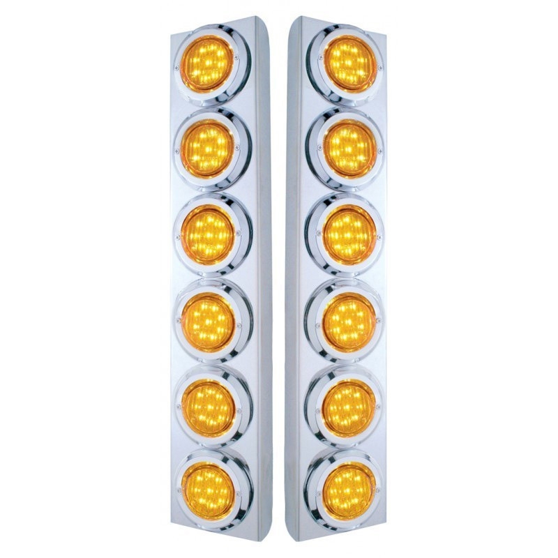 Trux Accessories 15" Non-Painted Standard/Donaldson Louvered Front Air Cleaner LED Light Bar Kit For Peterbilt - Foto 2