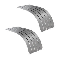 60" 18-Gauge Stainless Steel Ribbed Half Fenders