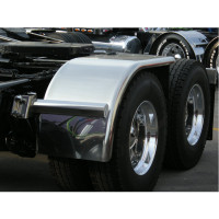 Value Line Hogebuilt Stainless Steel 68" Half Tandem Fenders On Truck