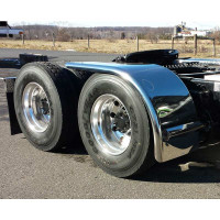 Value Line Hogebuilt Stainless Steel 72" Half Tandem Low Rider Fenders On Truck