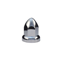 Chrome Plastic 33mm Push On Nut Cover With Flange 60 Pack