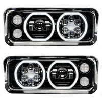 Freightliner Classic LED Projector Headlight Assembly With Black Finish