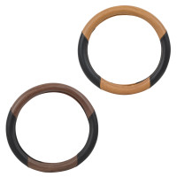 18" Deluxe Black And Wood Steering Wheel Cover By Grand General