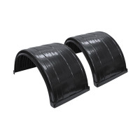 Semi Truck Poly Fenders Black Pair