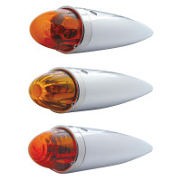 Amber Glass Lens Torpedo Cab Light With Housing