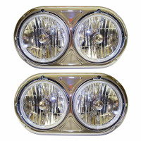 Kenworth W900A Dual Round Headlight Assembly Set