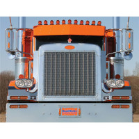 Peterbilt 379 Extended Hood Punched Grill Insert By Roadworks