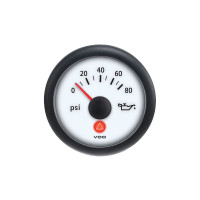 Semi Truck Analog Oil Pressure Gauge Viewline Ivory