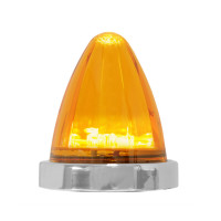 19 LED Bullet Style Watermelon Surface Mount Light Amber Amber Base