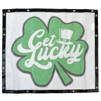 Black Bug Screen With Custom Get Lucky Logo