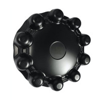 Alcoa Style Menacing Matte Black One-Piece Front Hub Axle Cover System 088100S-BLK