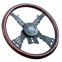 18" Black Carbine Steering Wheel By Forever Sharp