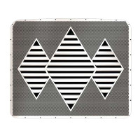 Peterbilt 379 Stainless Steel Triple Diamond Louvered Grill Insert By RoadWorks - Default