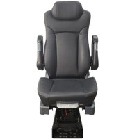 Prime TC300 Series Air Ride Suspension Genuine Leather Truck Seat With Arm Rests - Default