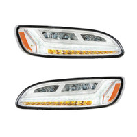 Peterbilt 386 387 382 384 LED Chrome Headlight - Both