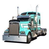 Kenworth W900L W900B Chrome Boxed End Bumper By RoadWorks