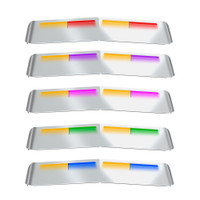 Kenworth 1987 & Newer Louvered Dual Revolution LED Glow Trim 13" Sunvisor For Flat Windshields Default