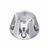 Chrome Rear Mag Wheel Axle Cover With 33mm Threaded Lug Nut Covers - Main