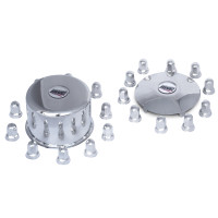 19.5" Ford F53 F59 Stainless Steel Hub Cap & Lug Nut Cover Kit - Main