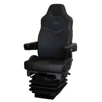 Pinnacle Truck Seat Black Leather Black Cloth