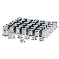 48 Pack of Chrome Plastic Huck Rivet Nut Covers - Default