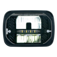 ULTRALIT 5"X7" Heated LED Headlight With White Position Light - ON